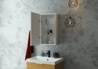 Зеркало-шкаф Art&Max Techno L 35 с подсветкой, белое