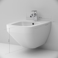 Биде подвесное AM.PM Inspire 2.0 C50A3411WH глянцевое белое Биде подвесное AM.PM Inspire 2.0 C50A3411WH глянцевое белое