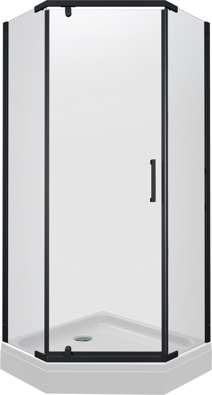 Душевой уголок Triton Дека -Блэк Щ0000062933 100х100, с поддоном, профиль черный