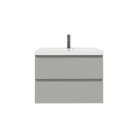 Тумба с раковиной SanStar Riana 80 подвесная, grey, раковина Fest 80