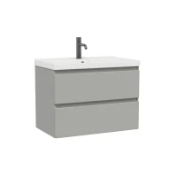 Тумба с раковиной SanStar Riana 80 подвесная, grey, раковина Fest 80