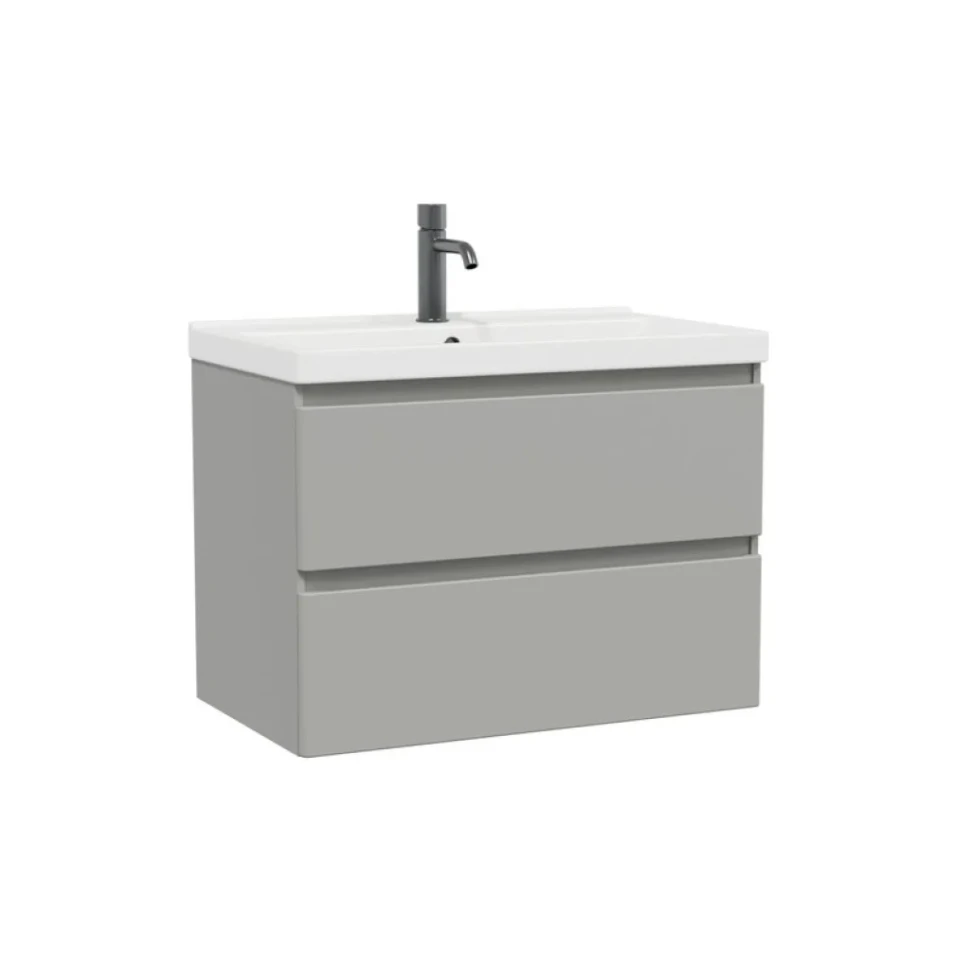 Тумба с раковиной SanStar Riana 80 подвесная, grey, раковина Fest 80