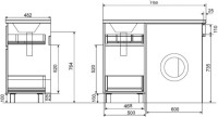 Тумба под раковину Эстет Dallas Luxe 115 напольная, 2 ящика