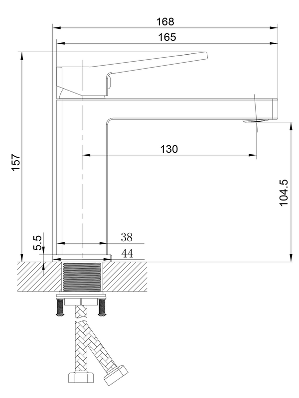 Смеситель для раковины Haiba HB10732 хром
