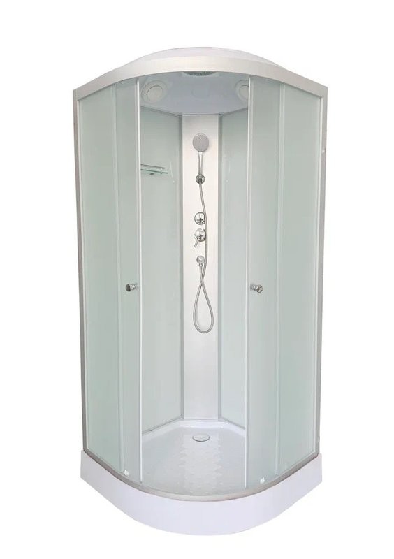 Душевая кабина DTO LM901 100х100, профиль хром, стекло матовое