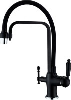 Смеситель для кухни Zorg Sanitary ZR 342-6 YF Black с гибким изливом