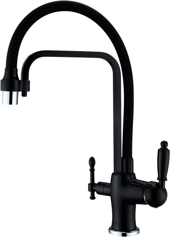 Смеситель для кухни Zorg Sanitary ZR 342-6 YF Black с гибким изливом