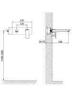 Смеситель для раковины Wonzon & Woghand Forza WW-88869031-CR С ВНУТРЕННЕЙ ЧАСТЬЮ, хром