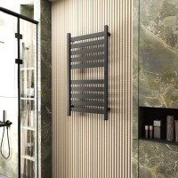 Полотенцесушитель электрический Bauedge Elite R 50х100, матовый черный RAL9005