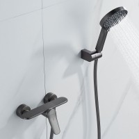 Смеситель для душа с лейкой Shevanik S4716T, оружейная сталь