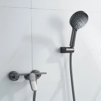 Смеситель для душа с лейкой Shevanik S4716T, оружейная сталь Смеситель для душа с лейкой Shevanik S4716T, оружейная сталь