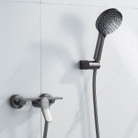 Смеситель для душа с лейкой Shevanik S4716T, оружейная сталь