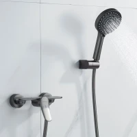 Смеситель для душа с лейкой Shevanik S4716T, оружейная сталь Смеситель для душа с лейкой Shevanik S4716T, оружейная сталь