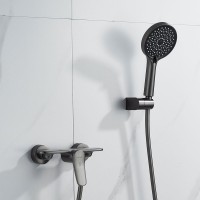 Смеситель для душа с лейкой Shevanik S4716T, оружейная сталь