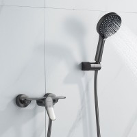 Смеситель для душа с лейкой Shevanik S4716T, оружейная сталь