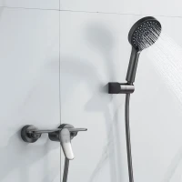 Смеситель для душа с лейкой Shevanik S4716T, оружейная сталь Смеситель для душа с лейкой Shevanik S4716T, оружейная сталь