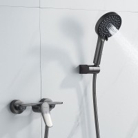 Смеситель для душа с лейкой Shevanik S4716T, оружейная сталь