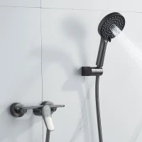 Смеситель для душа с лейкой Shevanik S4716T, оружейная сталь Смеситель для душа с лейкой Shevanik S4716T, оружейная сталь