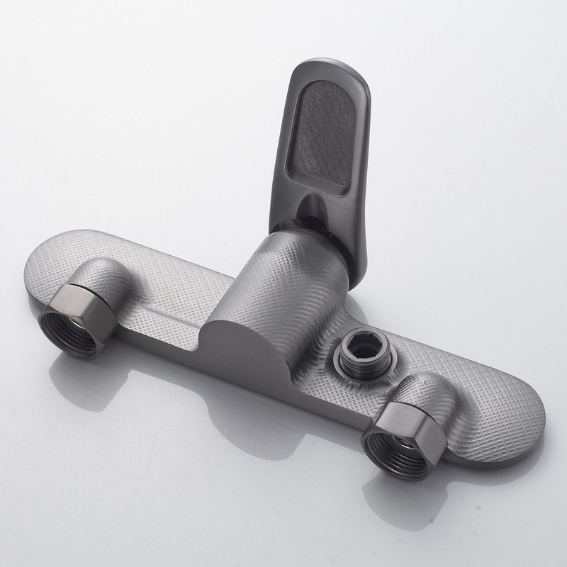 Смеситель для душа с лейкой Shevanik S4716T, оружейная сталь