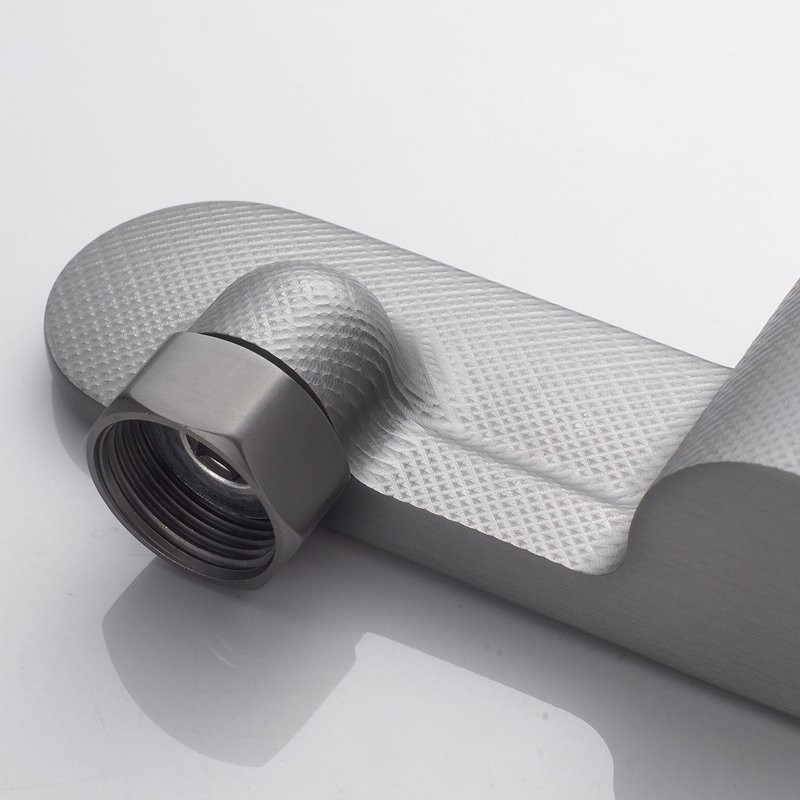 Смеситель для душа с лейкой Shevanik S4716T, оружейная сталь