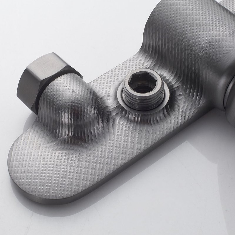 Смеситель для душа с лейкой Shevanik S4716T, оружейная сталь