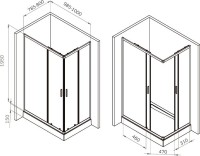Душевой уголок AM.PM Gem W90G-403-100280-MT 100х80 см Душевой уголок AM.PM Gem W90G-403-100280-MT 100х80 см
