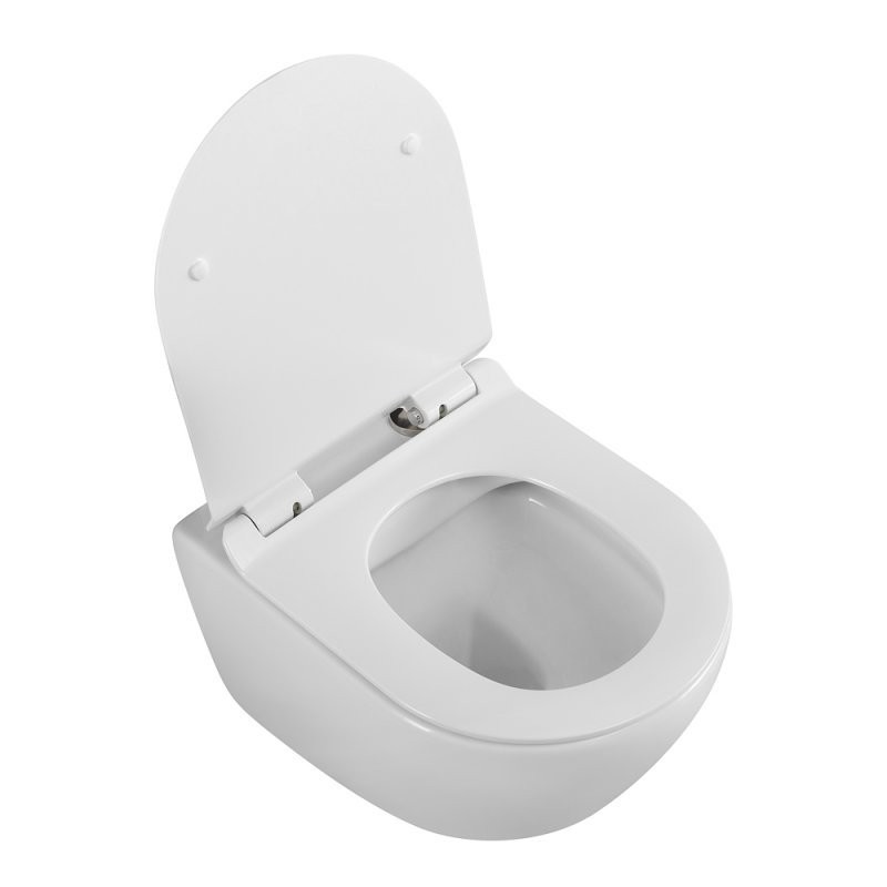 Унитаз подвесной BelBagno Amanda BB051CHR BB076SC с микролифтом, безободковый