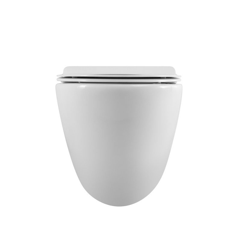 Унитаз подвесной BelBagno Amanda BB051CHR BB076SC с микролифтом, безободковый