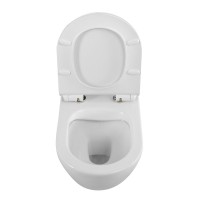 Унитаз подвесной BelBagno Amanda BB051CHR BB076SC с микролифтом, безободковый