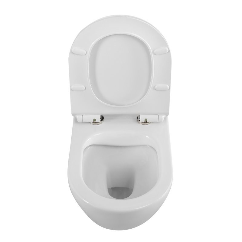 Унитаз подвесной BelBagno Amanda BB051CHR BB076SC с микролифтом, безободковый