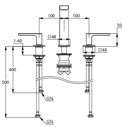 Смеситель для раковины Kludi Renon 42393N575 брашированный никель PVD