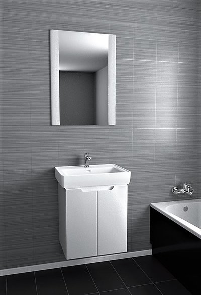 Тумба с раковиной Dreja Mini 60 подвесная, белый глянец