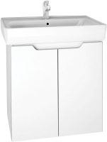 Тумба с раковиной Dreja Mini 60 подвесная, белый глянец