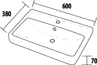 Тумба с раковиной Dreja Mini 60 подвесная, белый глянец