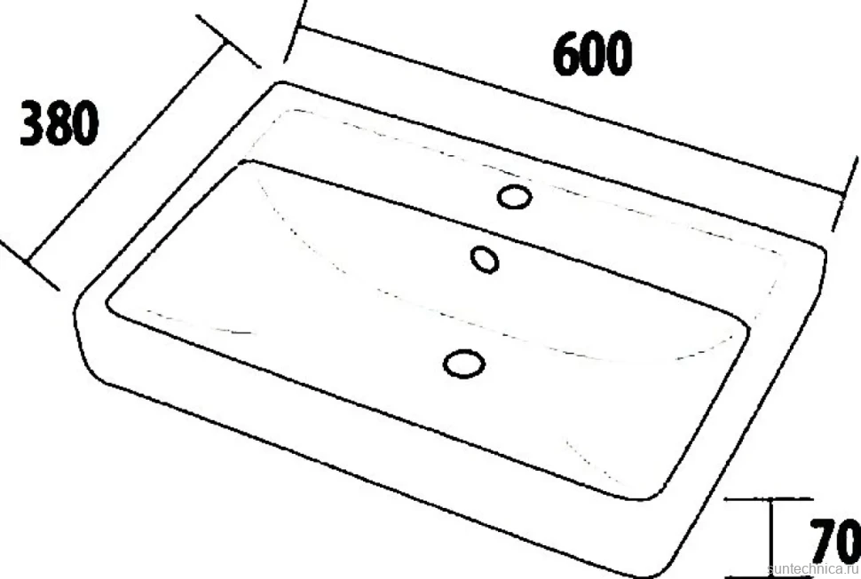 Тумба с раковиной Dreja Mini 60 подвесная, белый глянец
