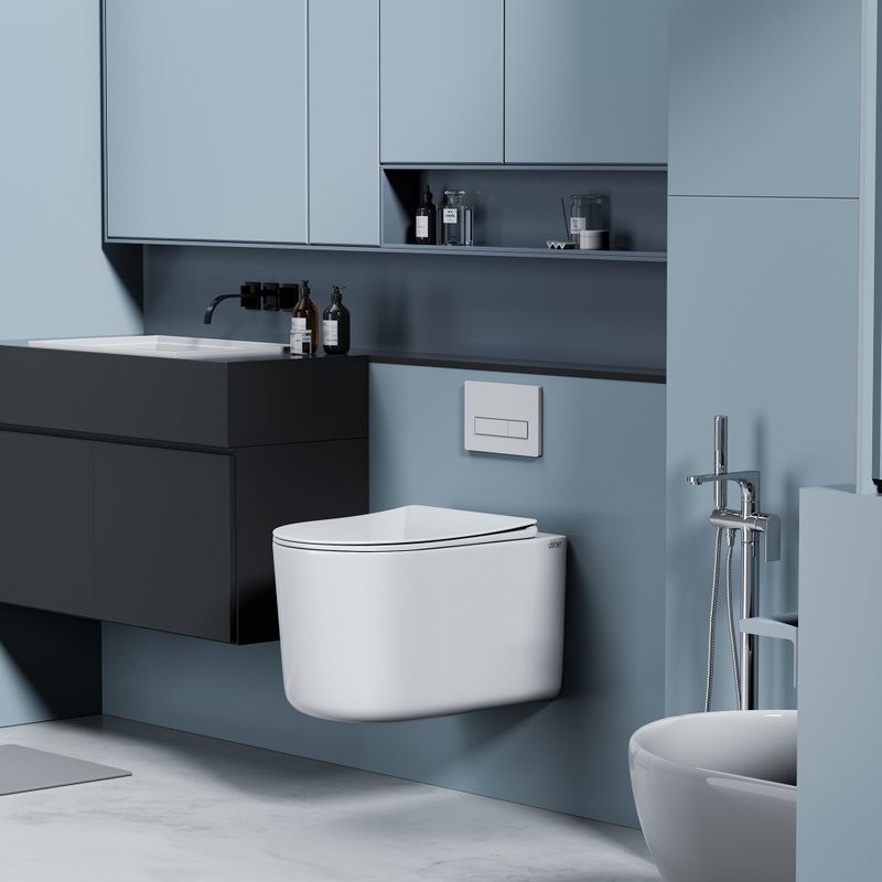 Унитаз подвесной Abber Ultra AC1302 с микролифтом, белый