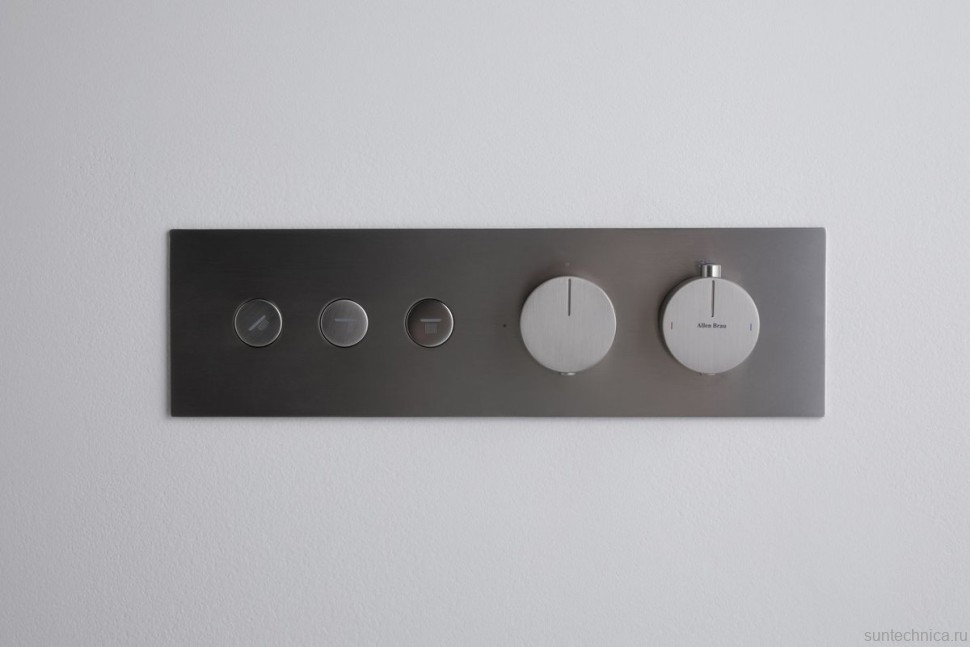 Термостатический смеситель встраиваемый Allen Brau Liberty 5.33003-BN С ВНУТРЕННЕЙ ЧАСТЬЮ, брашированный никель