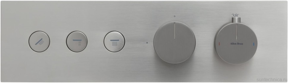 Термостатический смеситель встраиваемый Allen Brau Liberty 5.33003-BN С ВНУТРЕННЕЙ ЧАСТЬЮ, брашированный никель