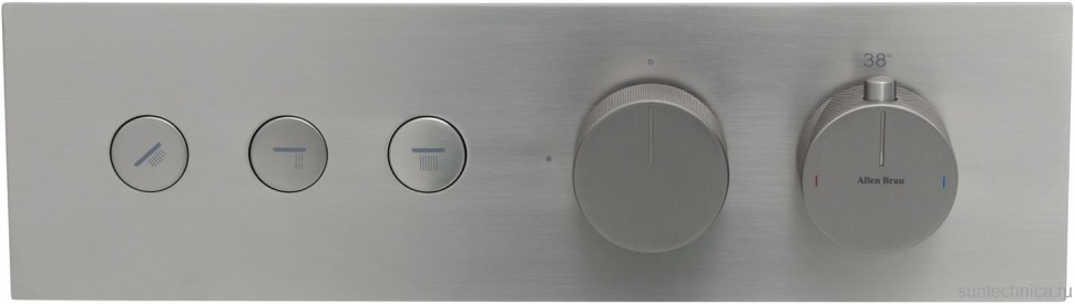 Термостатический смеситель встраиваемый Allen Brau Liberty 5.33003-BN С ВНУТРЕННЕЙ ЧАСТЬЮ, брашированный никель