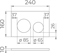 Кнопка смыва RGW SWH 07W белая