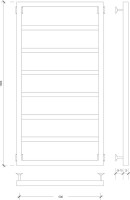 Полотенцесушитель водяной Secado Парма 4603777443092 105x55 см, матовый черный, лесенка