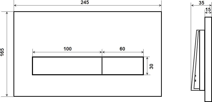 Кнопка смыва Timo Inari FP-003MB черная