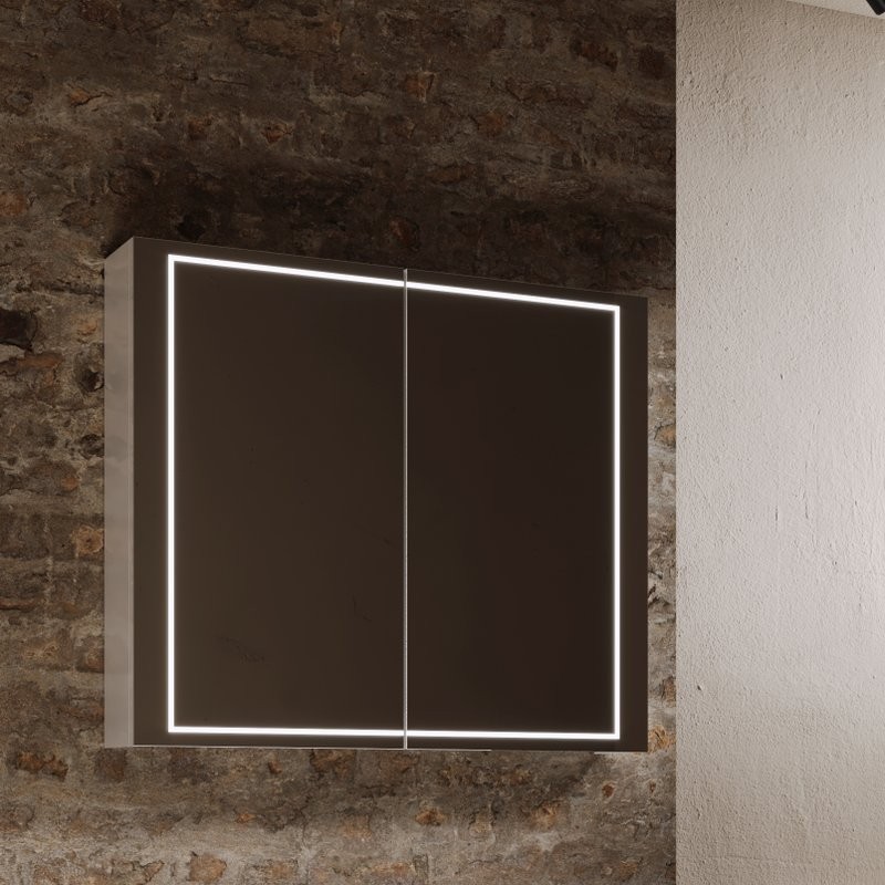 Зеркало-шкаф Aqwella Simplex 80 с подсветкой