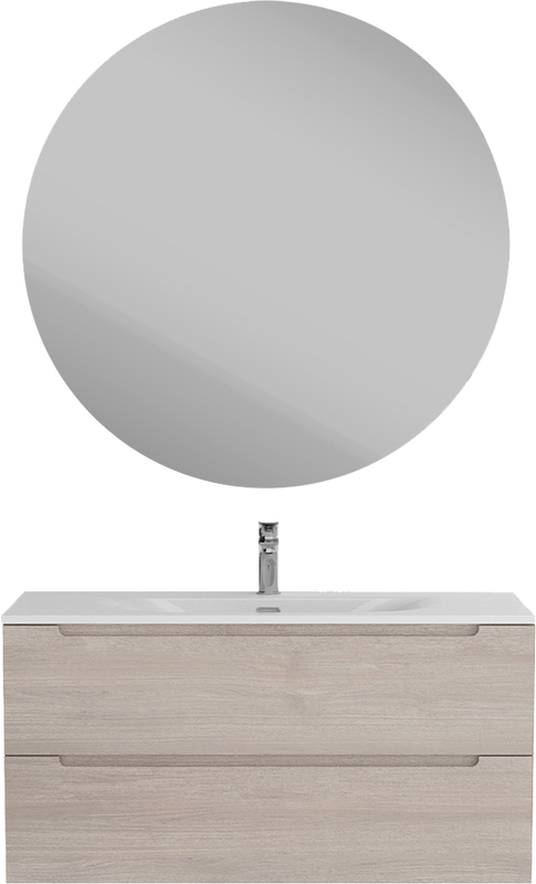 Мебель для ванной комнаты BelBagno Etna 100 rovere grigio, раковина BB-8099-120-2