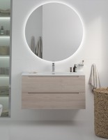 Мебель для ванной комнаты BelBagno Etna 100 rovere grigio, раковина BB-8099-120-2