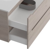 Мебель для ванной комнаты BelBagno Etna 100 rovere grigio, раковина BB-8099-120-2