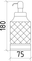 Дозатор Boheme Royal Cristal Gold настольный