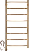 Полотенцесушитель электрический Secado Агата 1 8 105x55 см, подключение слева, бронза, лесенка, латунь