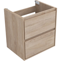 Тумба с раковиной Aquanet Милан 60 подвесная, дуб светлый