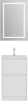 Мебель для ванной комнаты BelBagno Kraft 39 50 напольная, bianco opaco, раковина BB-8099-3-50